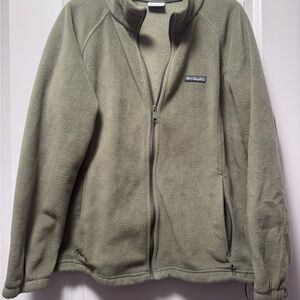 Columbia Olive Full-Zip Fleece Jacket